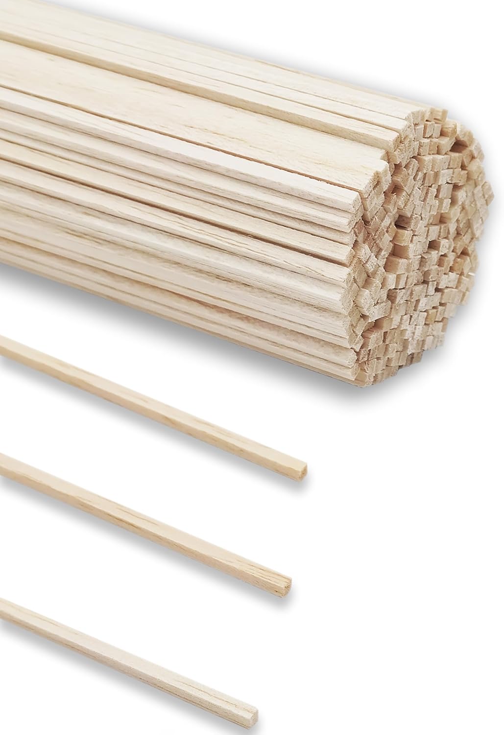 240Pcs Wood Square Dowel Rods 1/8 x 1/8 x 12 inch,Balsa Wood for Crafts,Model Making (1/8"x12"-240pcs)