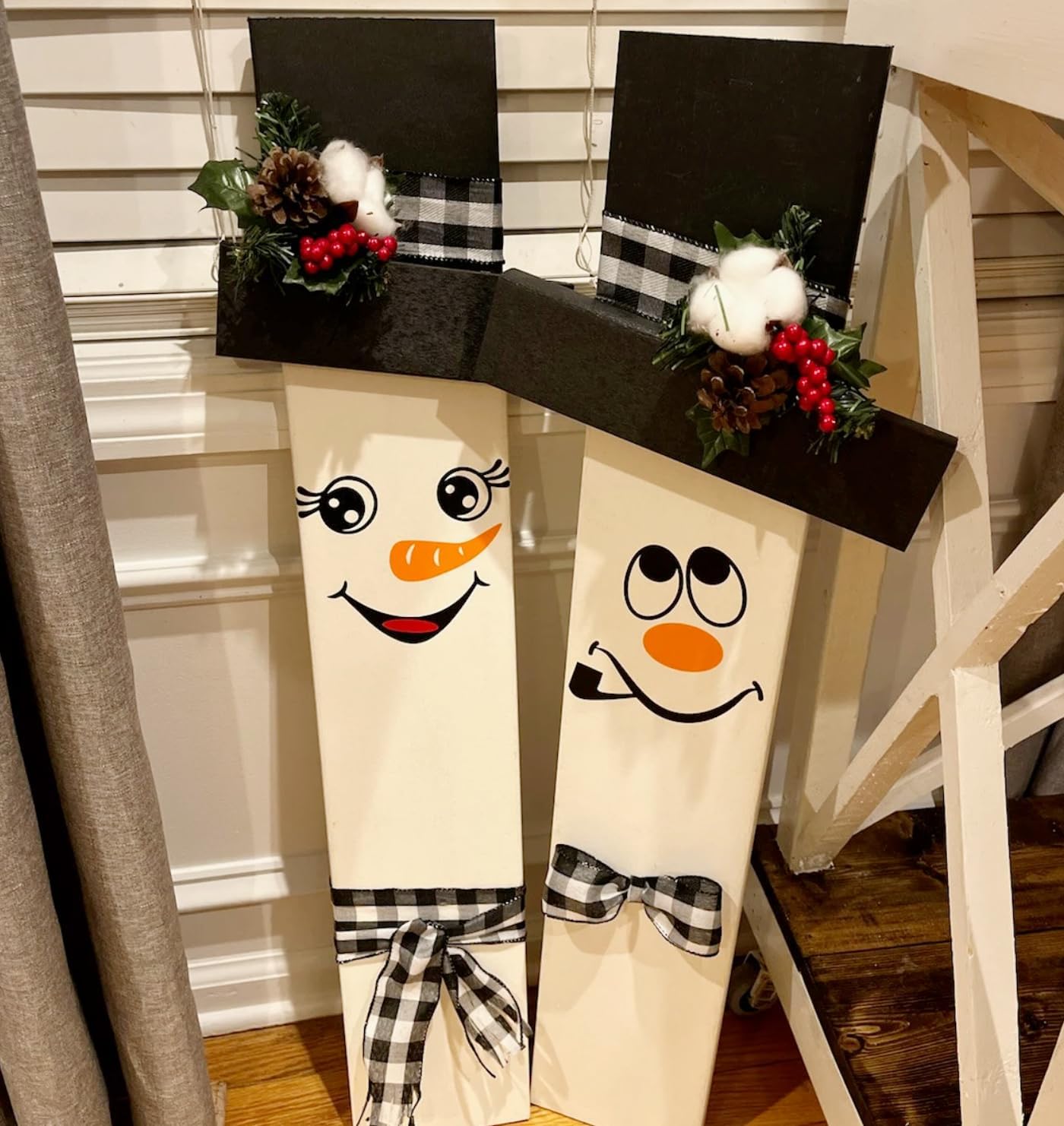 Snowman Face Stencils Christmas Stencils for Crafts Reusable Xmas Holiday Stencil for Painting on Wood Window T-Shirts Fabrics Decor CH