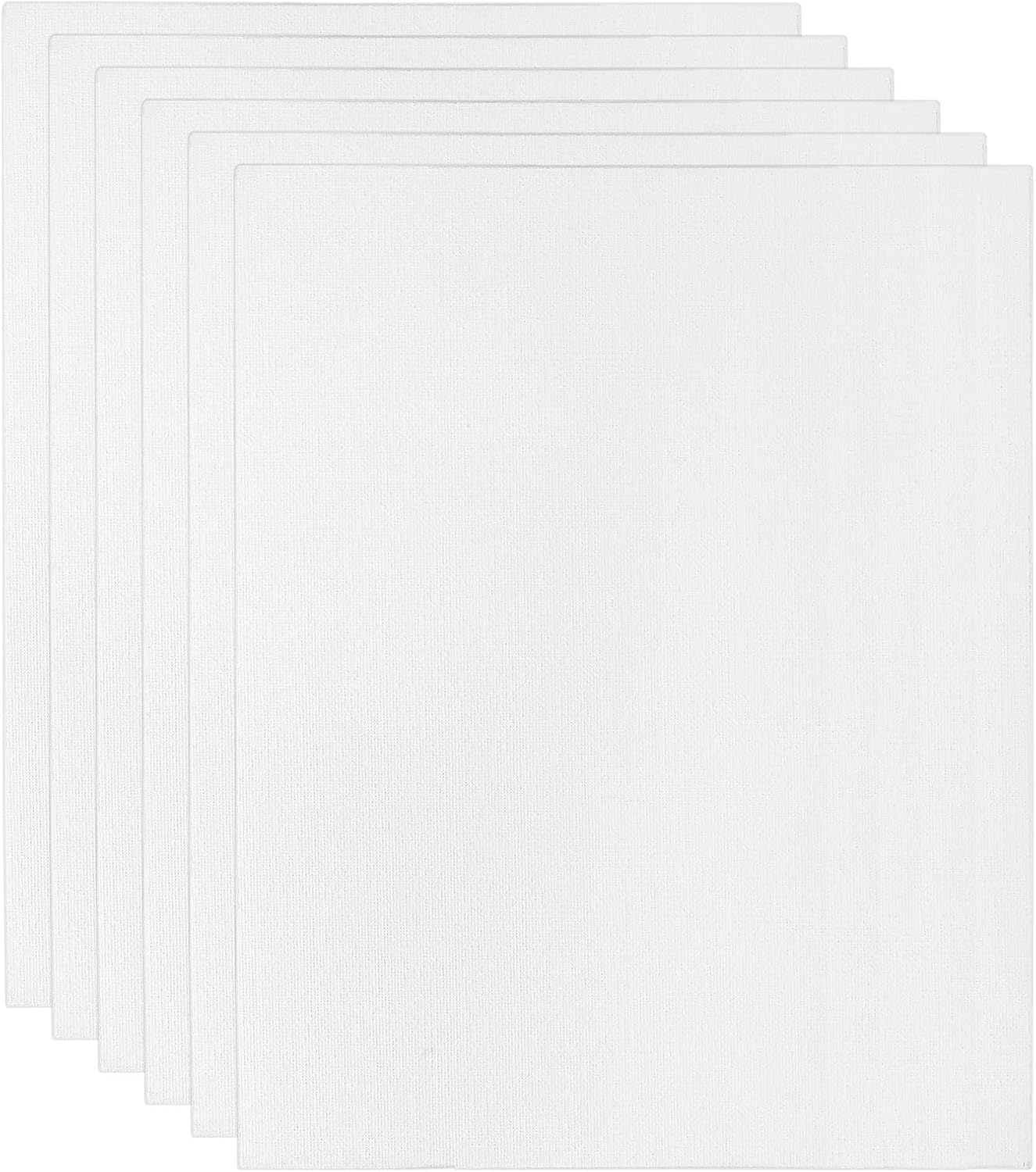 PATIKIL 11x14 Canvas Boards for Painting, 6 Pack 100% Cotton Square Triple Primed Stretched Blank Art Canvas Panel Bulk Thin for Acrylic, Oil, Tempera Paints, White