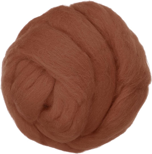 PATIKIL Wool Roving Yarn, 80G/2.82OZ Soft Felting Wool Pure Chunky Roving Yarn Bulk for Needle Felting Knitting Blanket Spinning Weaving DIY Craft, Light Khaki