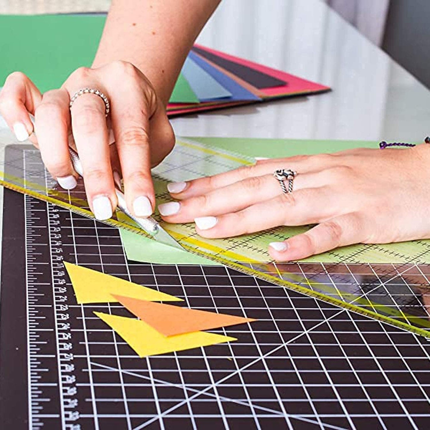 DIYSELF 1PCS Exacto Knife with Safety Cap and 20PCS Craft Precision Hobby Knife Blades for Modeling, Scrapbooking, Stencil