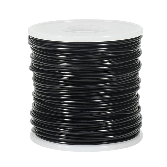 Tenn Well 15 Gauge Aluminum Wire, 164 Feet 1.5mm Bendable Metal Craft Wire for Jewelry Making, Beading, Sculpting, Bonsai Training, Halloween Crafting (Black)