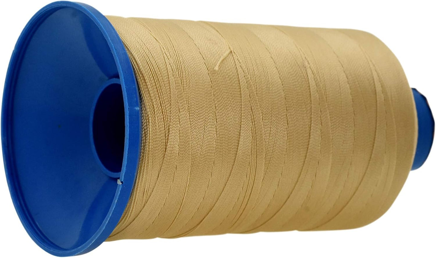 Mandala Crafts Bonded Nylon Thread - Tan Heavy Duty Sewing Threads - 1100 YDs Size 92 280D T90 Tex 90 for Leather, Jeans, Weaving, Outdoor, Marine, Upholstery