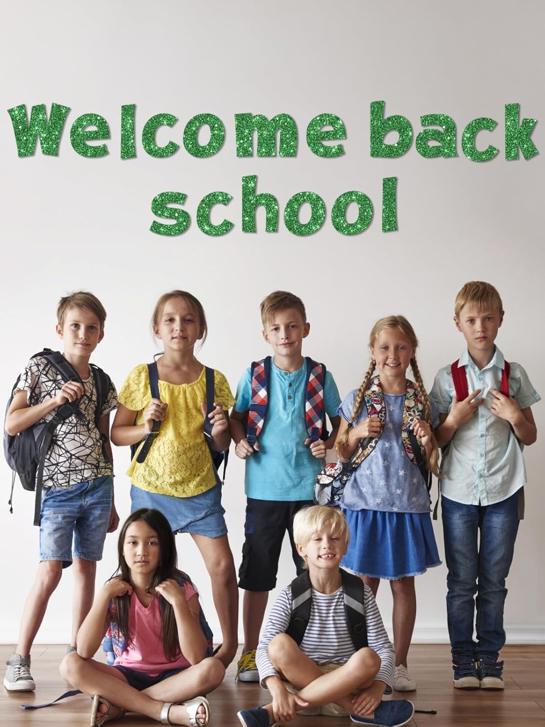 237 Pcs Glitter Bulletin Board Letters, Numbers and Punctuation, Poster Board Letters Alphabet Cut Out Cardboard Letters Accessories for Classroom Display Decorating Supplies 4inch (Green)