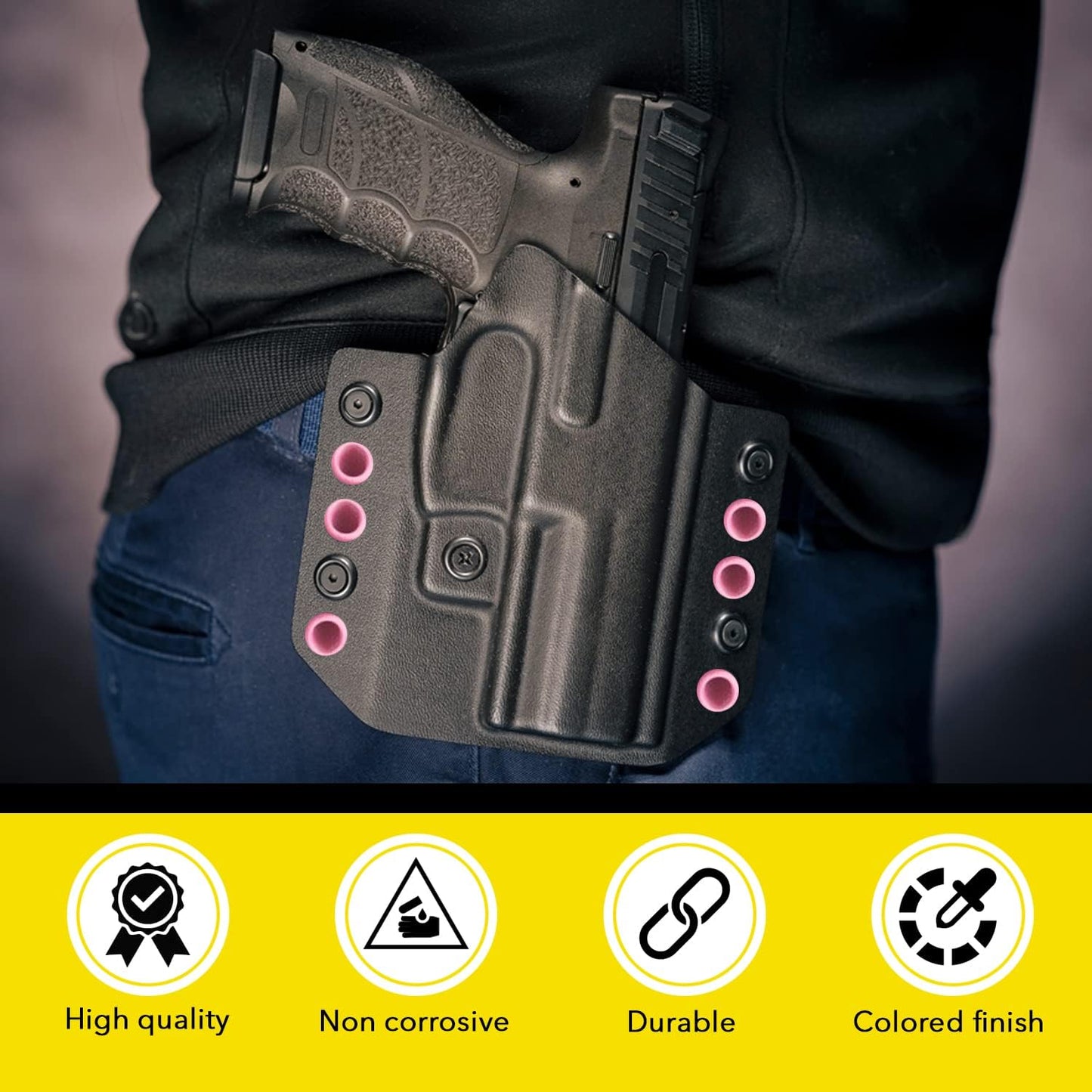 Kydex Rivets Eyelets, 8-8 1/4" Multicolored Grommet Eyelets for Tactical Holster Making, Knife Sheath Crafting, Fasteners for Custom DIY Kydex Projects (Set of 50)