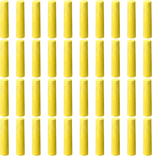 40 Pcs Sidewalk Chalks for Kids Non Toxic Jumbo Chalk for Party Gift Outdoor Art Classroom Play Painting (Yellow)