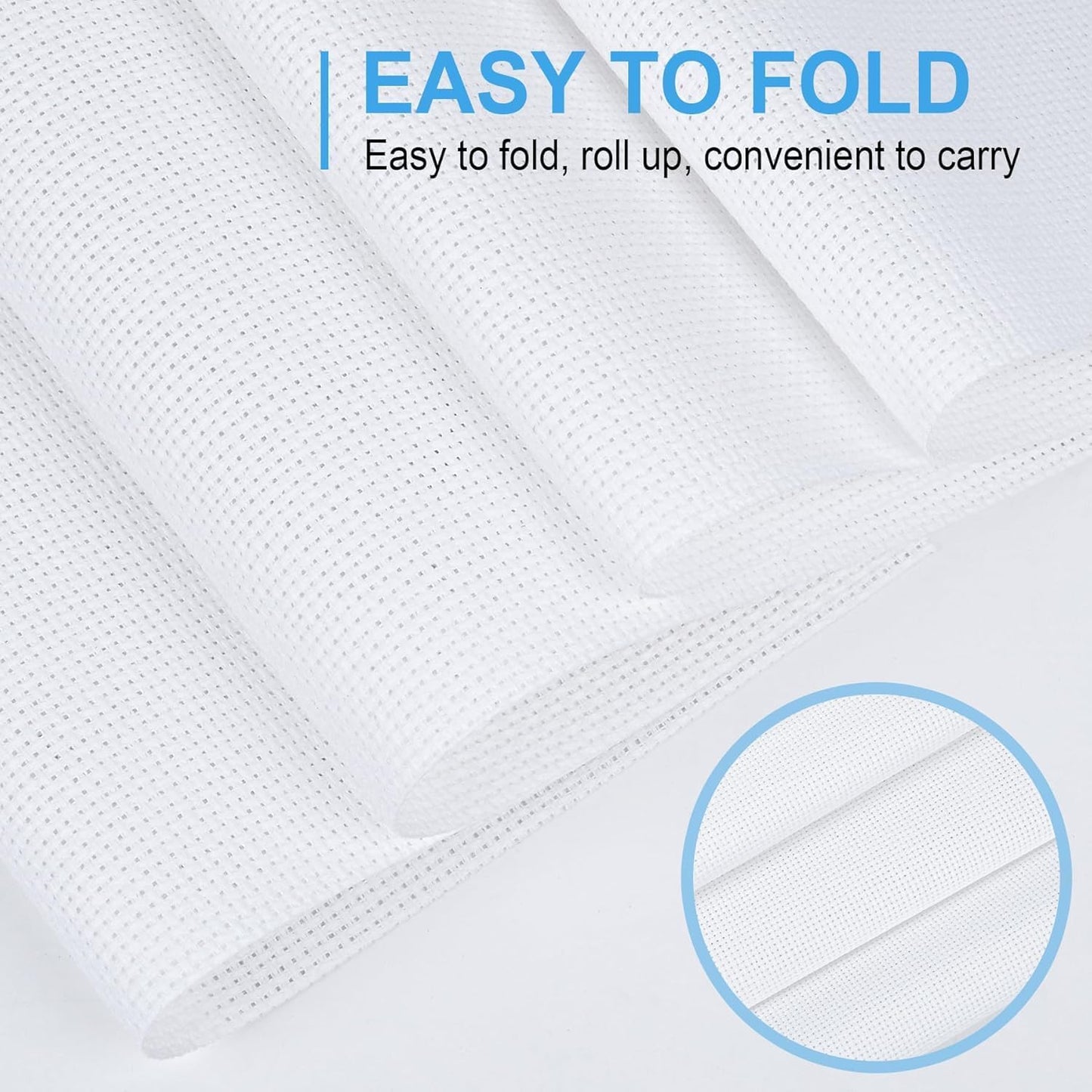 6 PCS Cross Stitch Aida Fabric 14 Count, 18 by 12 Inch, Classic Reserve Cross Stitch Aida Cloth for Home DIY Embroidery Decoration, White