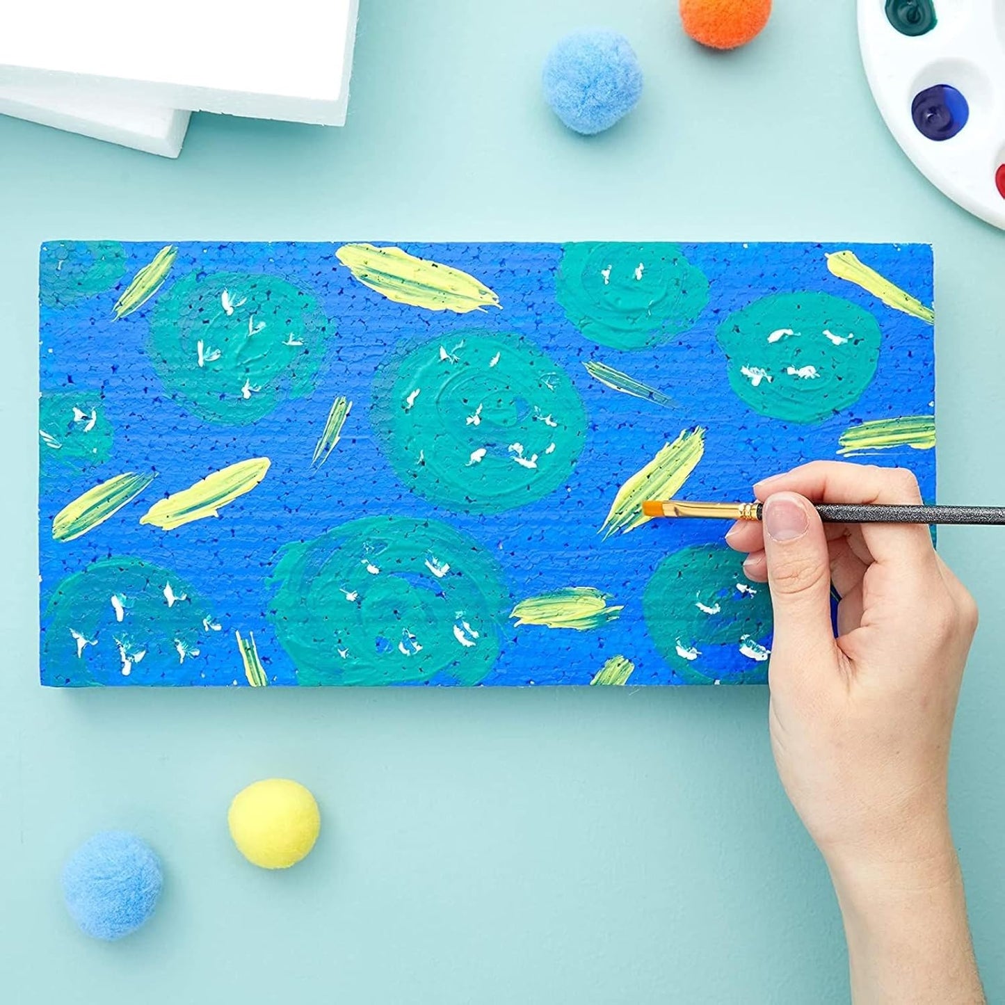 Juvale Craft Foam Blocks - 6-Pack, 12 x 6 x 1 in, White - Flat Foam for Flowers - DIY Floral Arrangement