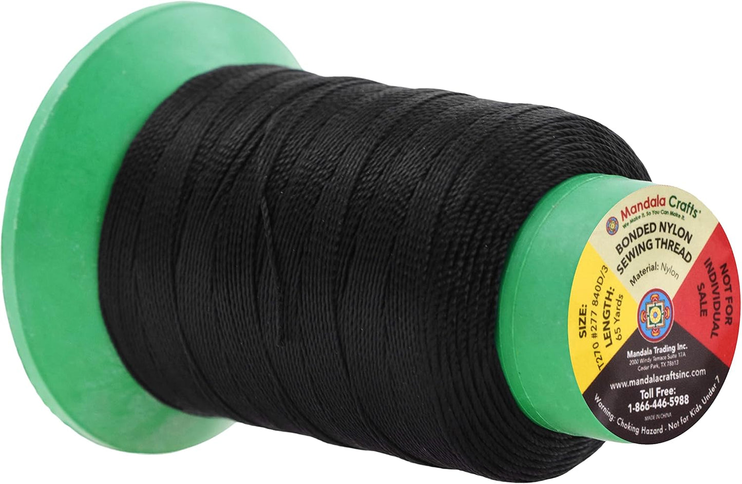 Mandala Crafts Bonded Nylon Thread 12 Neutral Colors Heavy Duty Sewing Threads - 780 YDs Size 277 840D T270 Tex 270 Thread for Leather Jeans Weaving Outdoor Marine Upholstery Threads