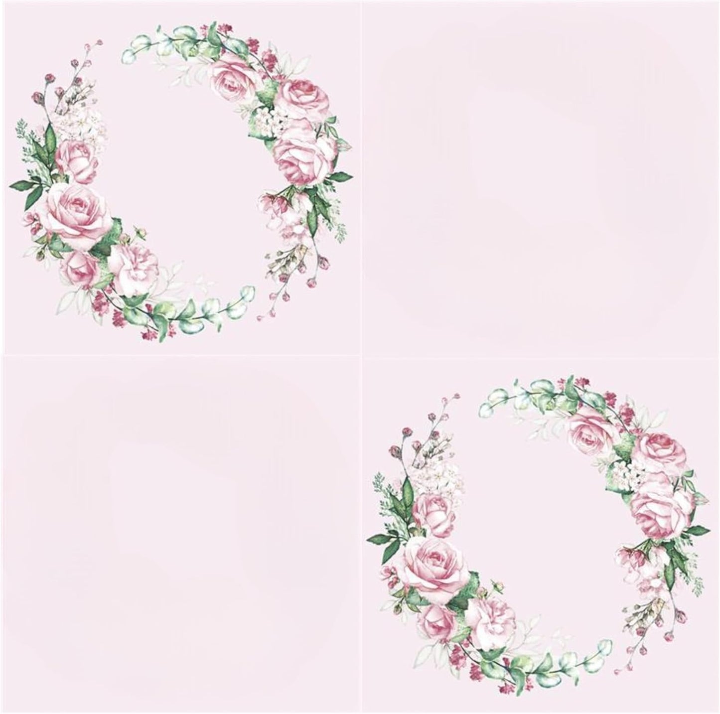 20-ct 13x13 Flowers Paper Luncheon Decoupage Napkins, 3-Ply Servilletas Printed Wedding Roses Cocktail Napkin for Art, Dinner and Party, Disposable Napkins Decor