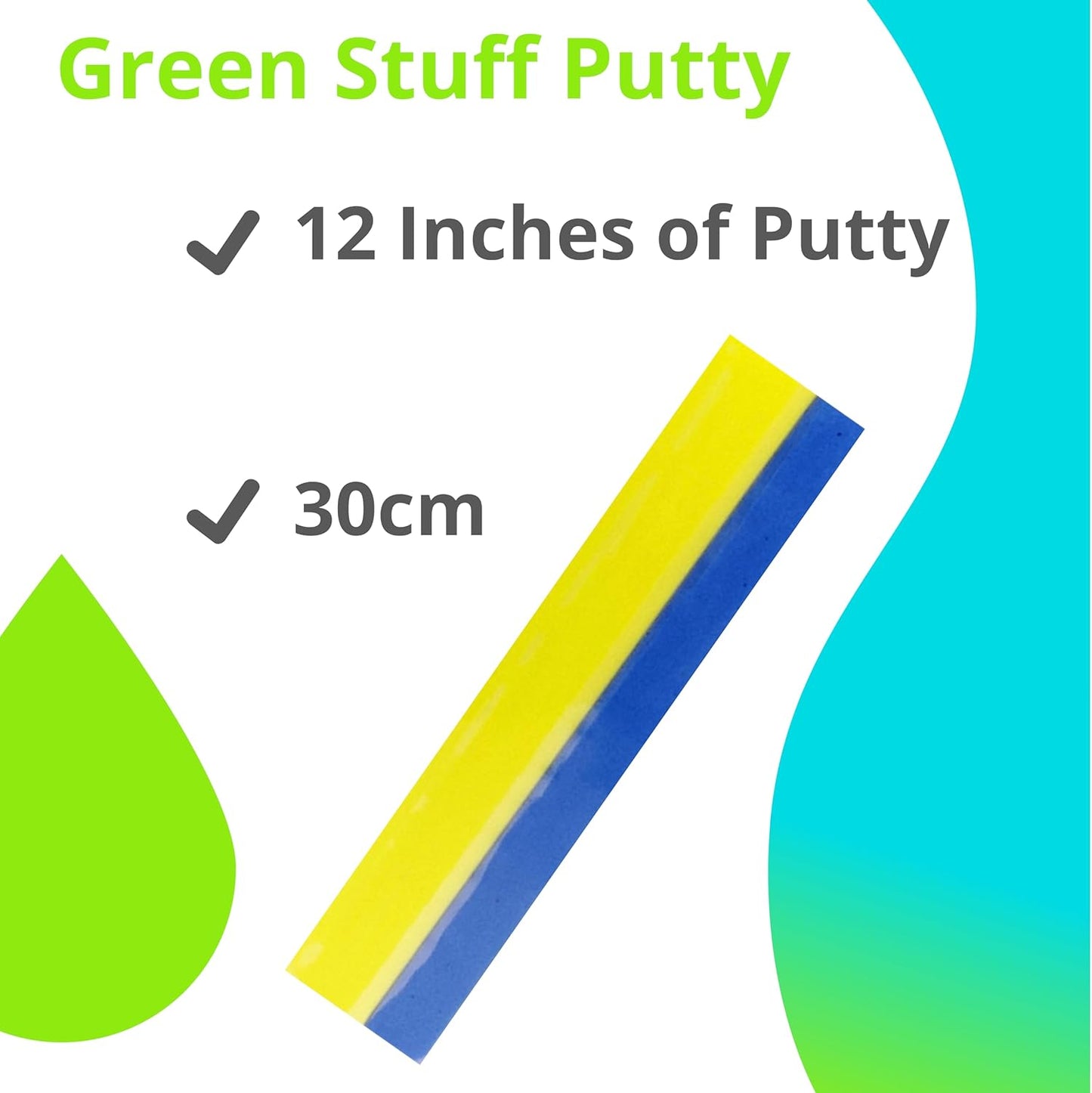 Green Stuff Putty - 12 Inches - Epoxy Putty for Miniatures, Sculpting, and Modeling - Original Kneadatite Greenstuff