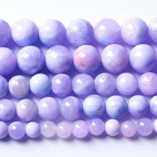 Galaxy Starry Purple Persian Jade Stone Beads Gem Round Loose Beads for Jewelry Making DIY Bracelet 32pcs 12mm 16"