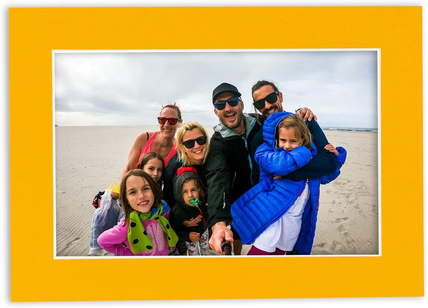 Pack of 25 Acid Free 11x14 Mats Bevel Cut for 8.5x11 Photos - Golden Orange Precut Matboards With Backing Boards and Clear Photo Mat Bags For Pictures, Photos, Framing - 4-ply Thickness