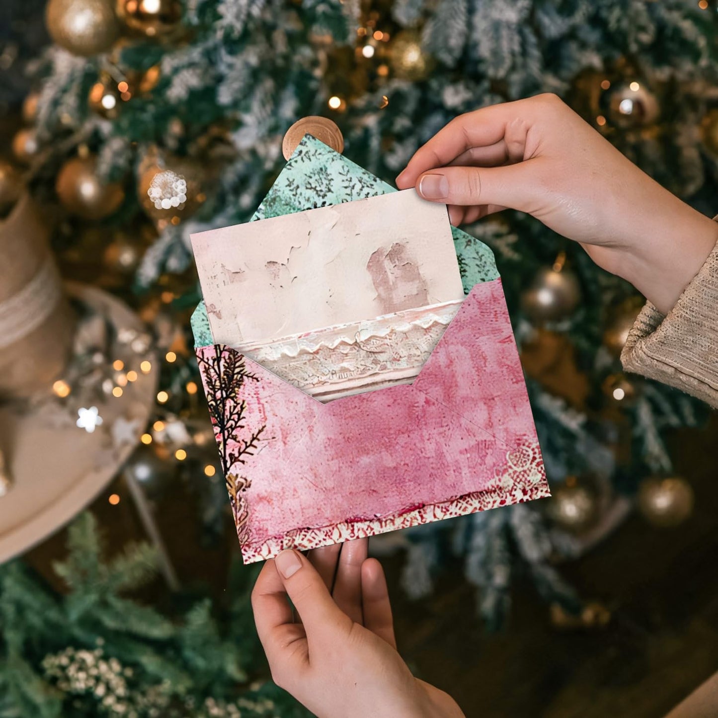 6 Inch Retro Pink Scrapbooking Paper Pad - 24 Sheets Double Sided Aesthetic Design Cards Paper for Photos Album Journals Material Decorative Collage Origami DIY Crafts Gifts Wrapping