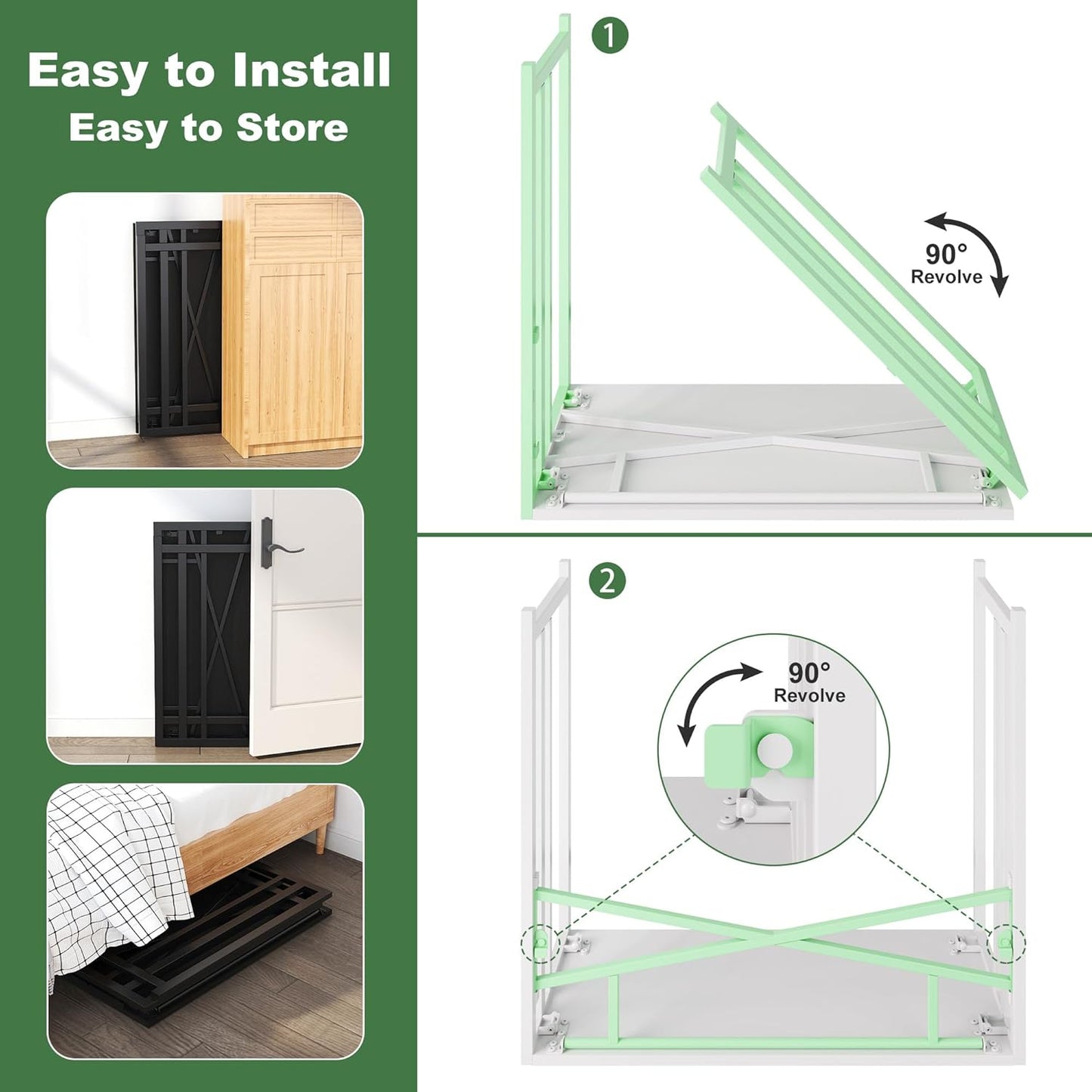 Narrow Folding Computer Desk 35 inch, Writing Gaming Computer Camping Desk, Espresso