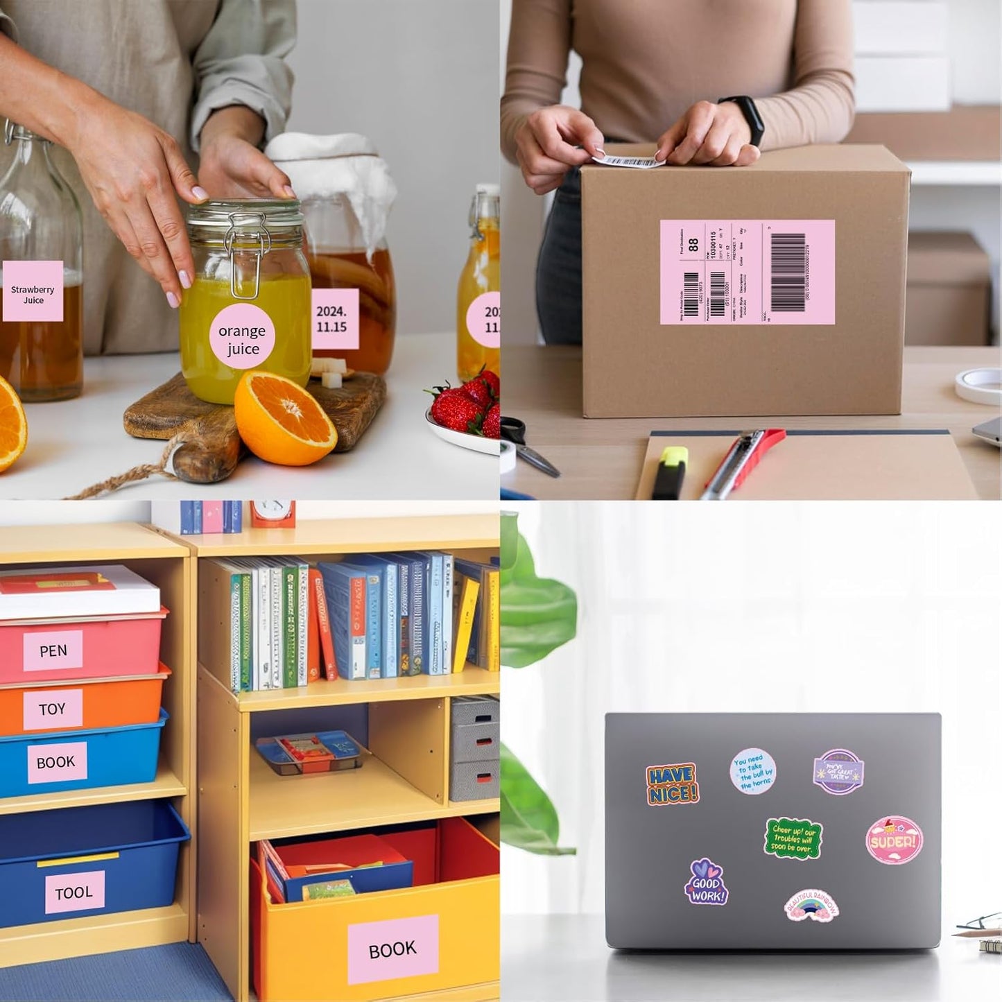 Printable Sticker Paper, 20 Sheets Pink Printable Sticker Paper, Laser/Inkjet Printing- Matte Pink, Letter Size (8.5" x 11")