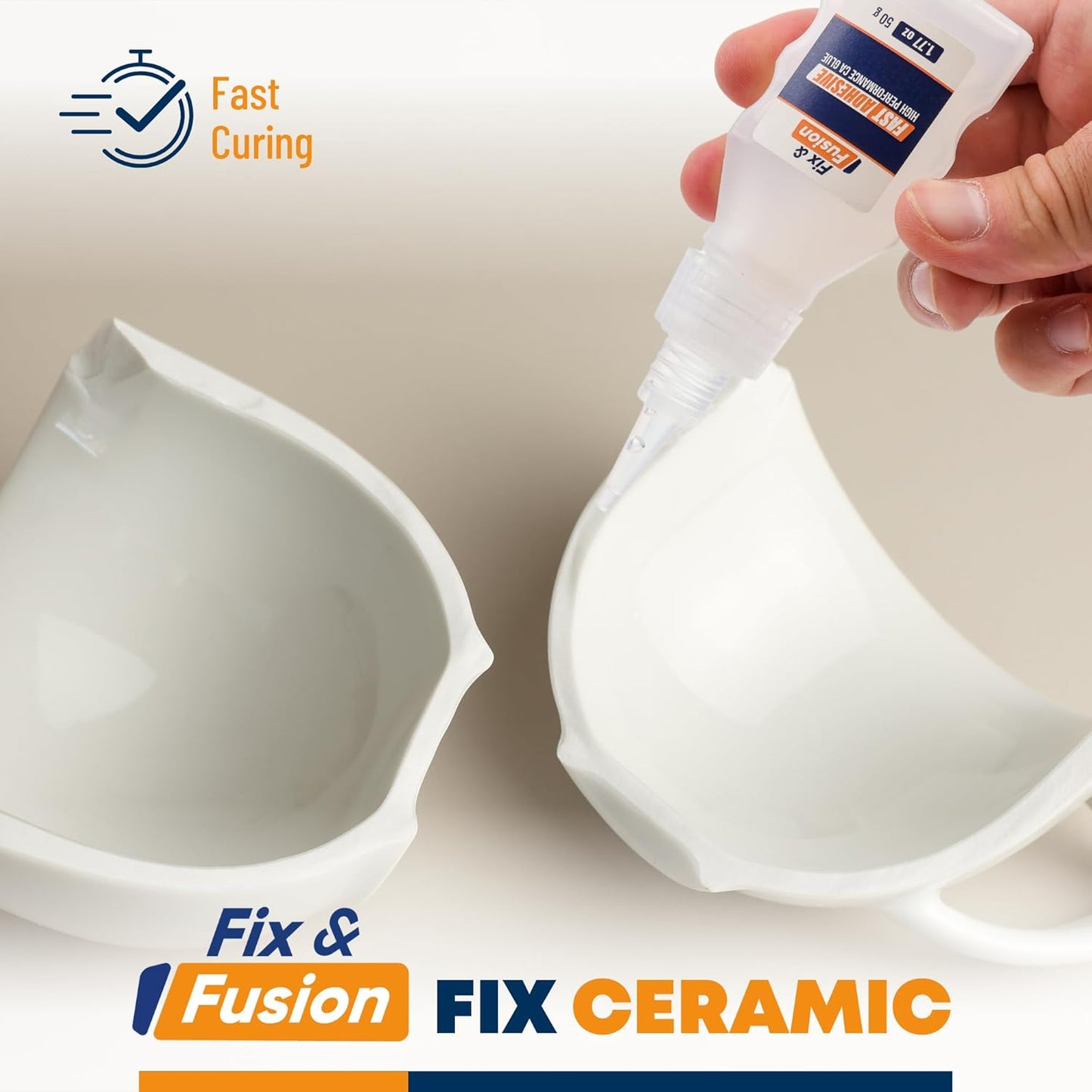 FIX & FUSION Ca Super Glue (1.77 Oz), Fast Adhesive/Cyanoacrylate Glue for Woodworking, Plastic, Rubber, Granite, DIY & Industrial, (6 Pack)