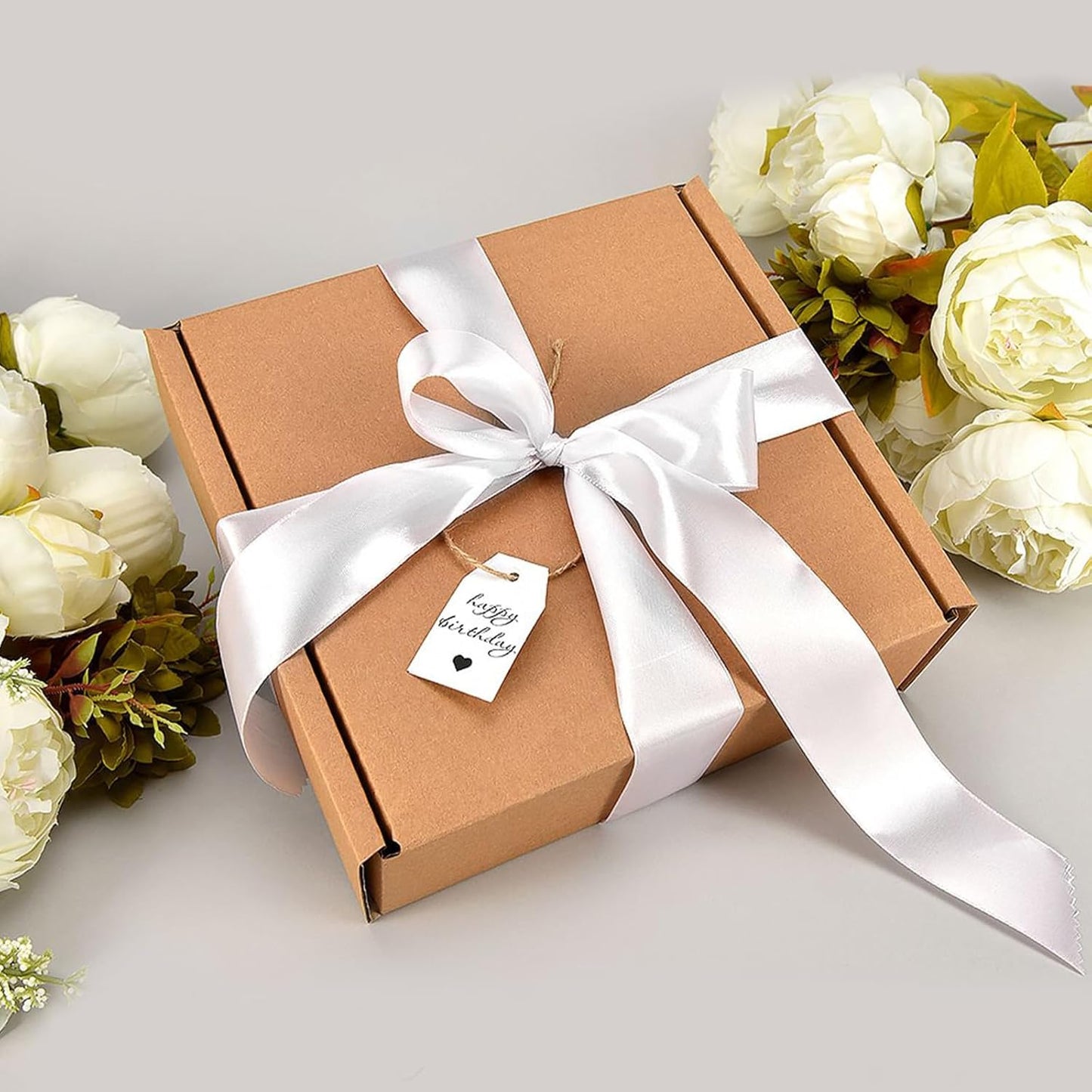 White Satin Ribbon 1" X 50 Yards Solid Color Double Faced Ribbons Perfect for Crafts Wedding Decor Bow Making Arts Sewing and More