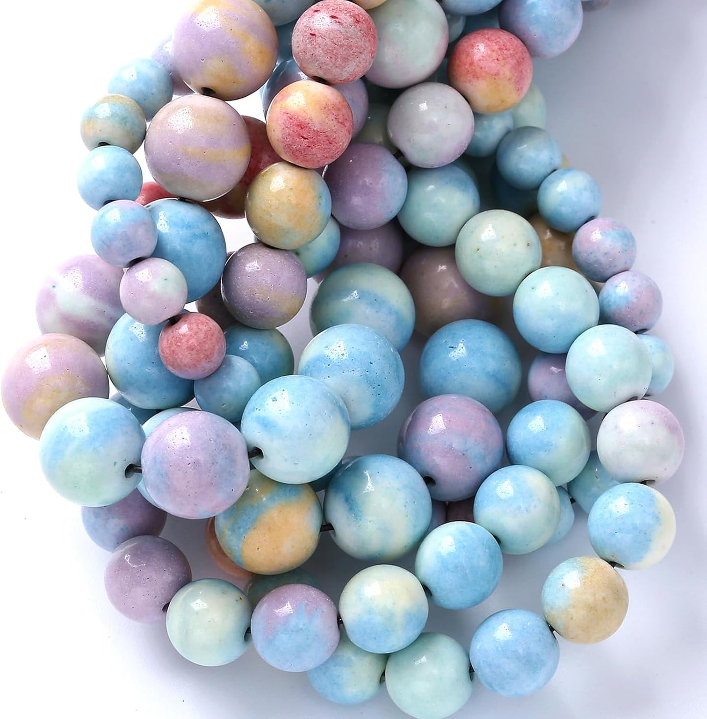 4mm 90pcs Natural Alxa Rainbow Stone Beads for Jewelry Making Energy Healing Power Stone Beads DIY Bracelet Necklace Accessories 15"