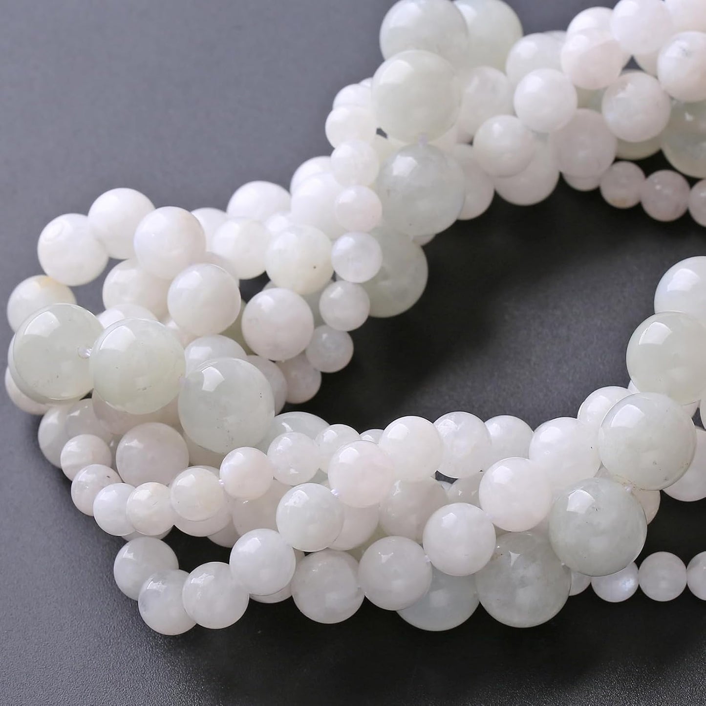 10mm 36pcs Natural Moonstone Stone Beads for Jewelry Making Energy Healing Power Stone Beads DIY Bracelet Necklace Accessories 15"