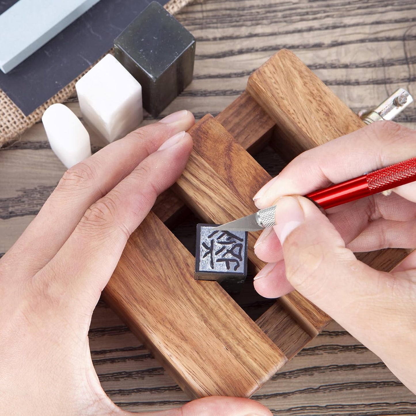 15 Pack Exacto Knife Set, Hobby Knife, Back to School Supplies Craft Knifes Kit for Art, Carving, DIY, Scrapbooking, Art, Cutting, Stencil(Red)