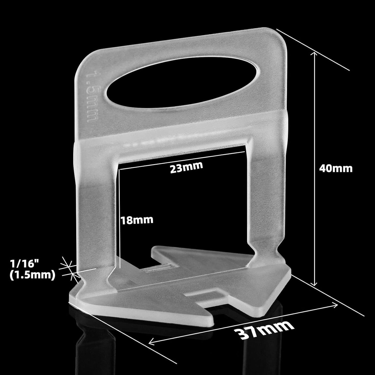 1/16” Tile Leveling System Spacers 4000 PCS Tile Leveling Clips Kit Prevent Tile lippage Leveler Spacers for DIY Professional Ceramic Tile and Stone Installation (1/16 IN, 4000)