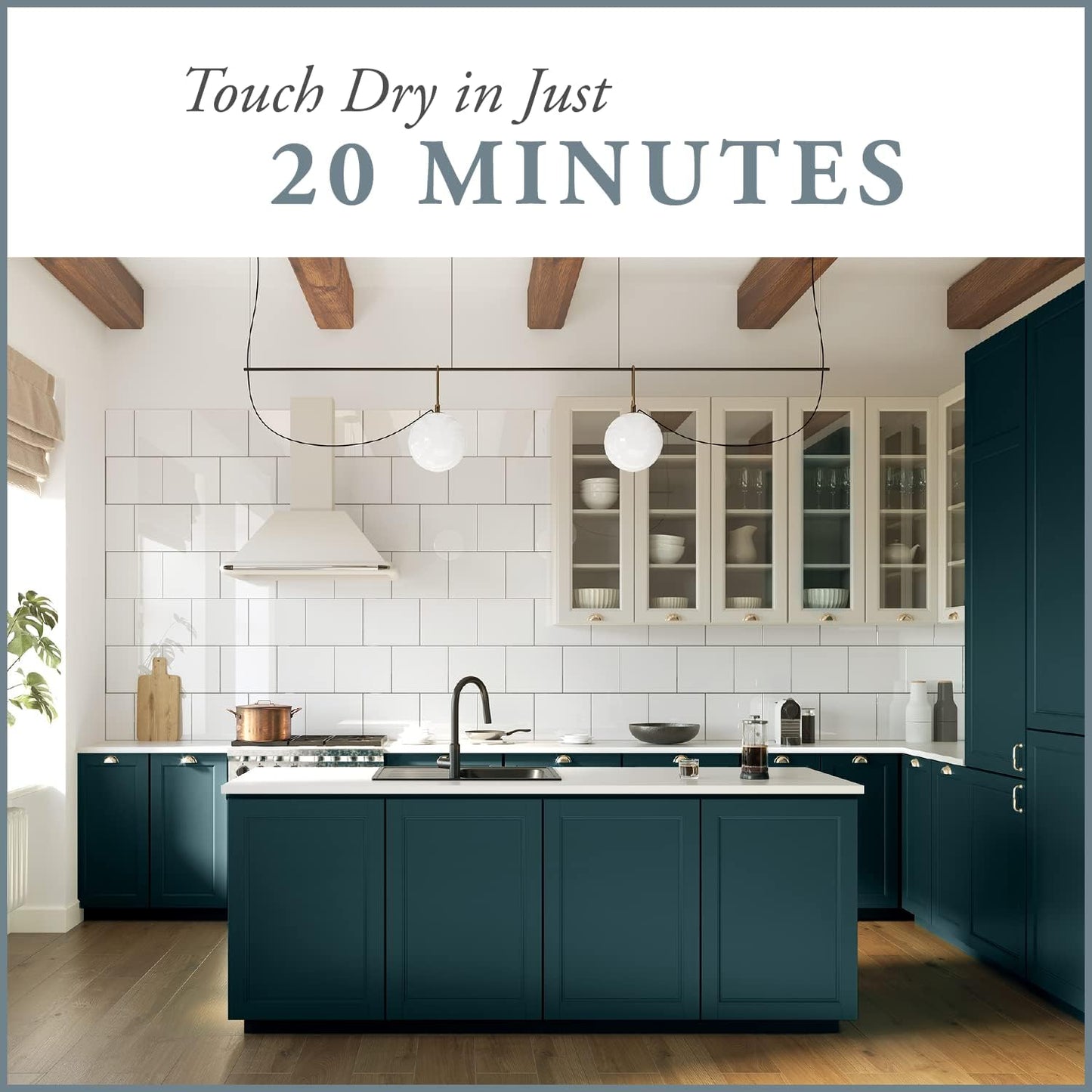 AMY HOWARD AT HOME Chalk-Based One Step Paint for Furniture, Cabinetry, Decor, Finish, and More | No Stripping, Sanding, or Priming | Dark Base | 16 Ounce | Brooks Grey