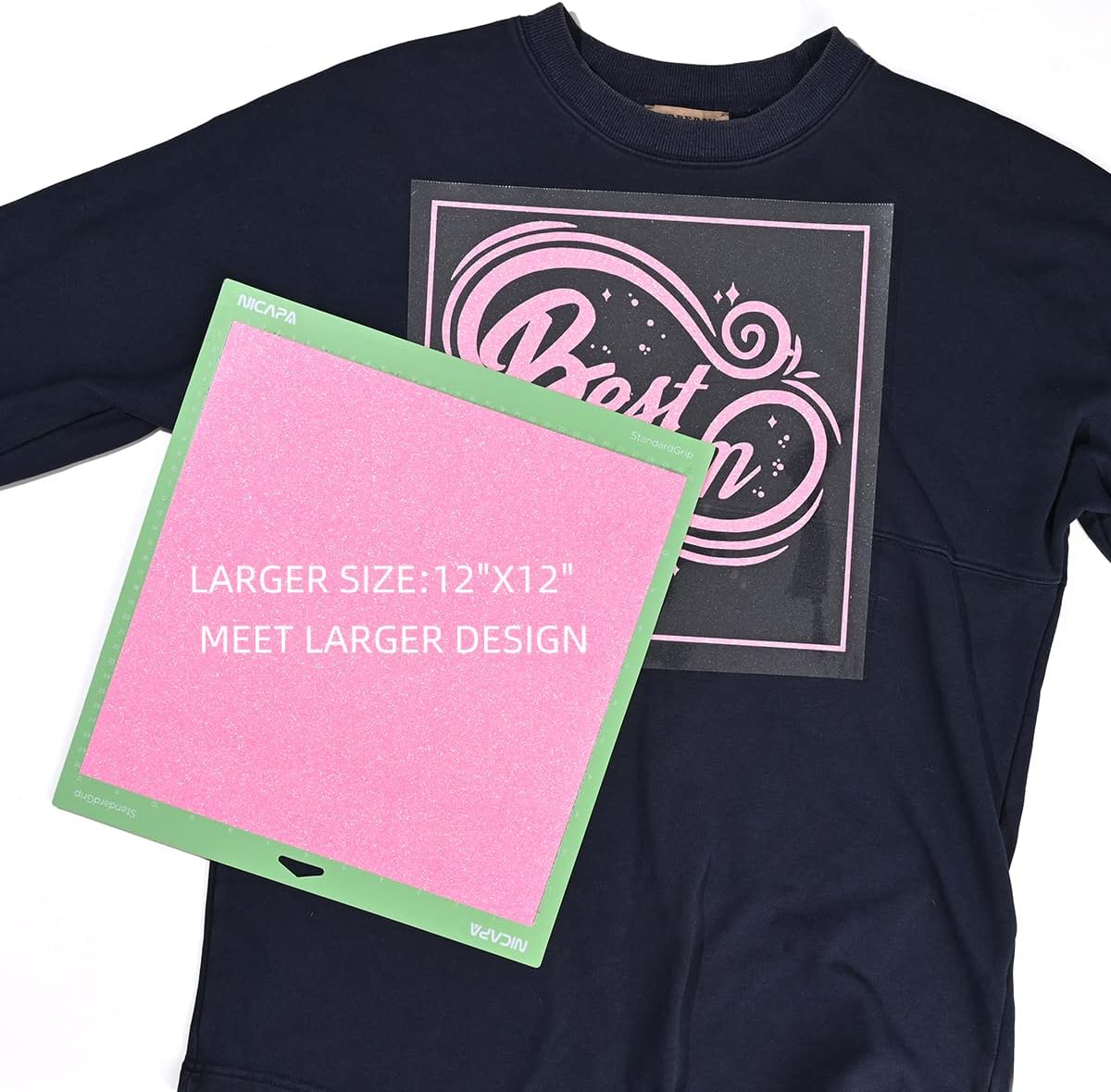 Rainbow Pink Glitter HTV Heat Transfer Vinyl Bundle 8 Sheets-12 x12 Iron on for DIY Shirts Gifts