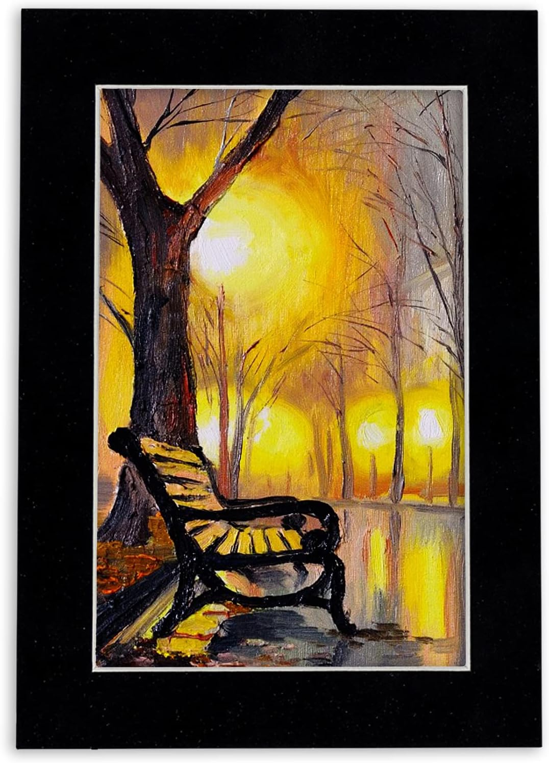 Poster Palooza 11x14 Mat Bevel Cut for 8.5x11 Photos - Acid Free Black Suede Precut Matboard - For Pictures, Photos, Framing - 4-ply Thickness