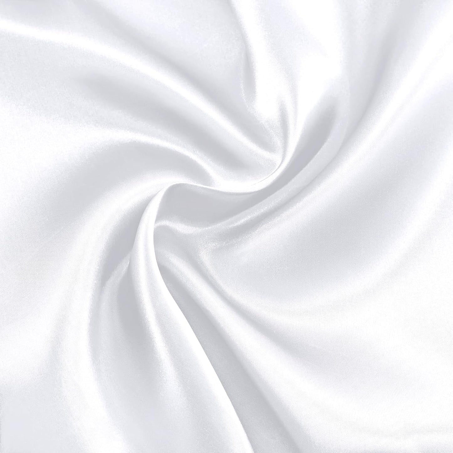 RUDONG M White Satin Fabric by The Yard, 1 Yard x 60 Inch Wide Silky Charmeuse Satin Fabric, Soft Satin Fabric for Wedding Decorations, Bridal Dress, Sewing, Accessories, DIY Crafts