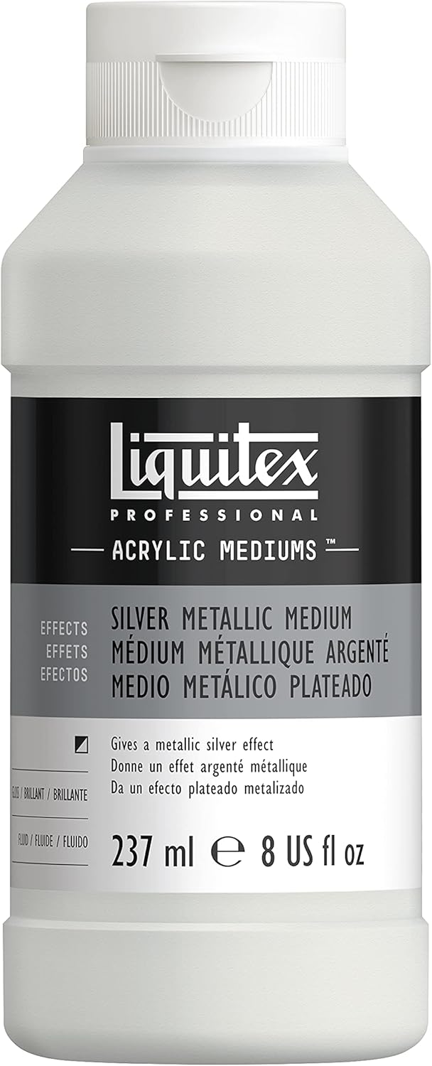 Liquitex Professional Effects Medium , 237ml (8-oz), Silver Metallic Medium