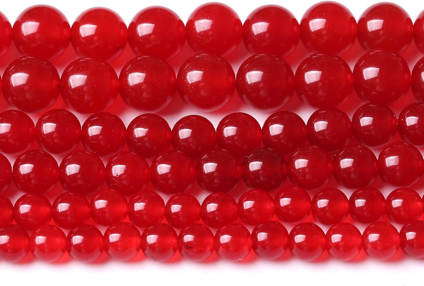 36PCS 10MM Red Chalcedony Beads Energy Healing Beads for DIY Jewelry Bracelet Necklace Making for Jewelry Making 15Inch