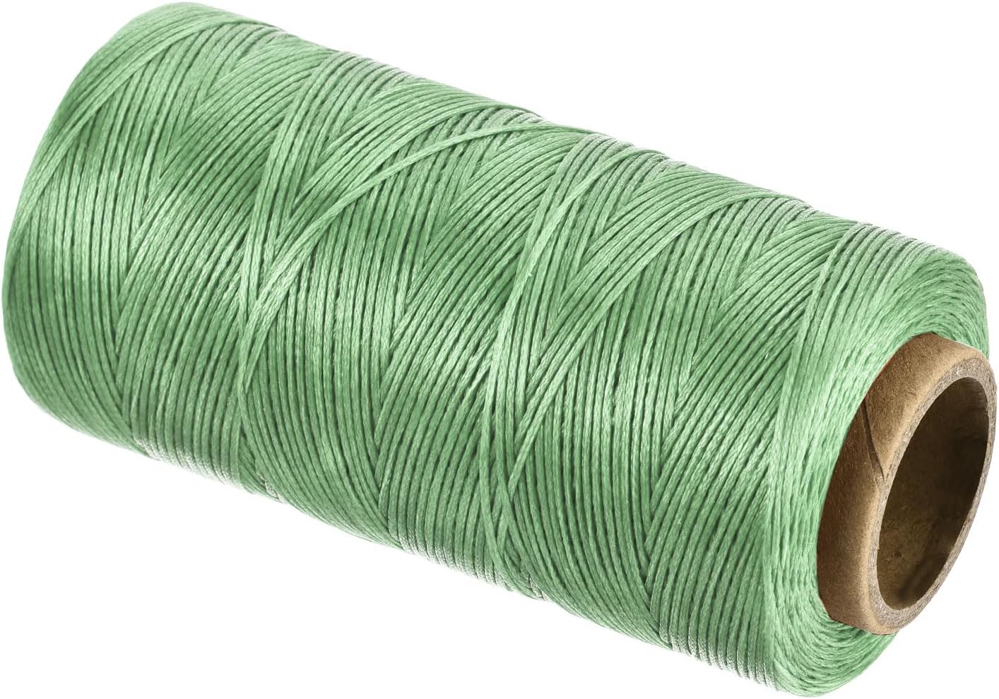 MECCANIXITY Waxed Thread,197 Yard 1mm 210D Flat Wax Thread Polyester Waxed String for Leather Sewing Hand Weaving Book Binding Home Decoration,Grass Green