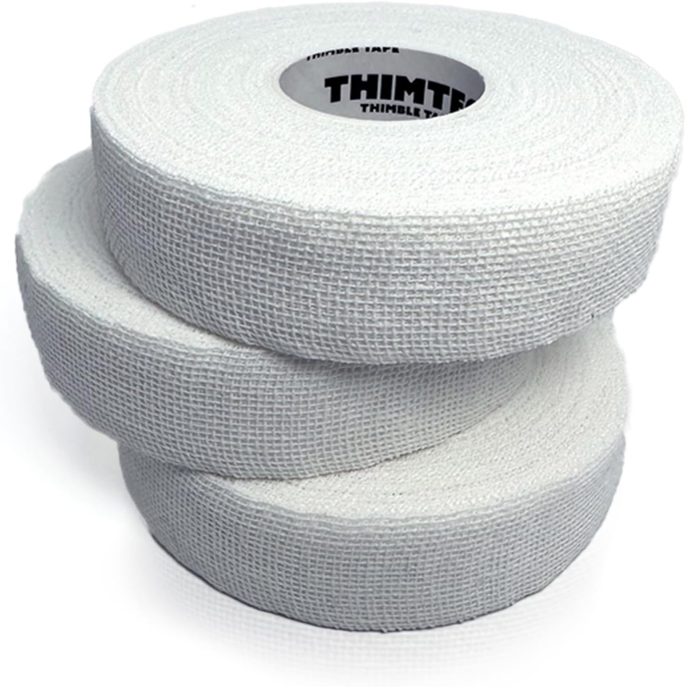 THIMTEC - The Original Thimble Tape for Hand Sewing - Fully Adjustable Nail & Finger Protector - A Smarter Alternative to Classic Knitting Thimbles -White Cloud, 3-Pack