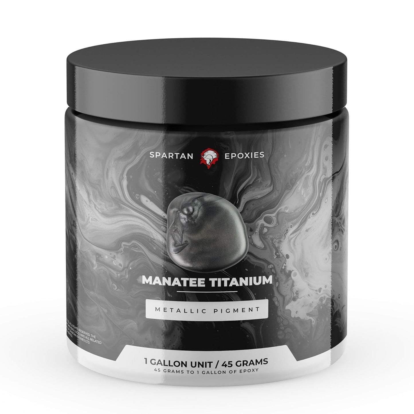 Spartan Epoxies Metallic Pigment Powder for Epoxy - 30 Unique Colors, 4oz for 1 Gallon and 12oz for 3 Gallons of Clear Epoxy, Made in The USA (Manatee, 4oz (45 Grams))