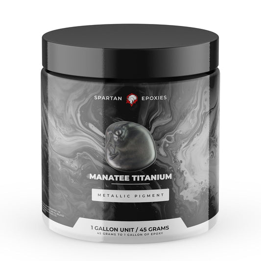 Spartan Epoxies Metallic Pigment Powder for Epoxy - 30 Unique Colors, 4oz for 1 Gallon and 12oz for 3 Gallons of Clear Epoxy, Made in The USA (Manatee, 4oz (45 Grams))