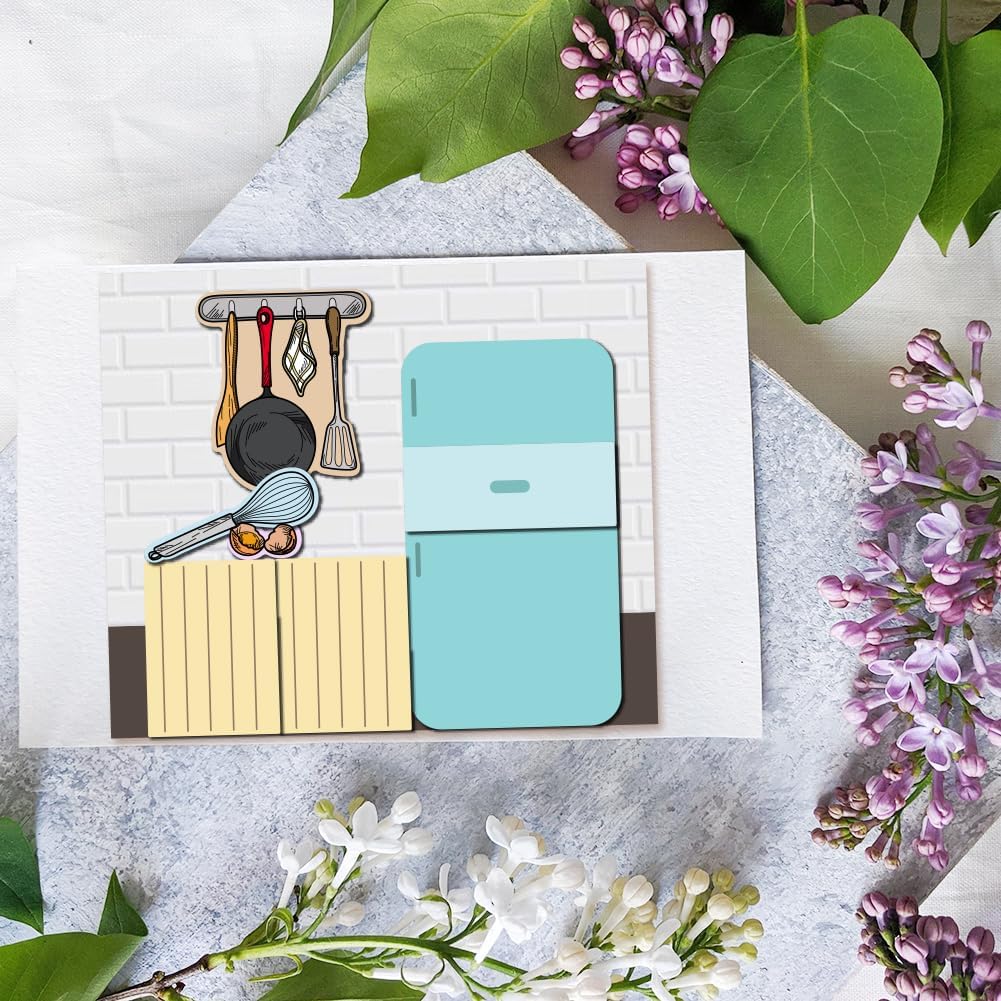 Kitchenware Clear Stamp 6.3x4.3 Cooking Tool Transparent Stamps for DIY Scrapbooking Journal Decor