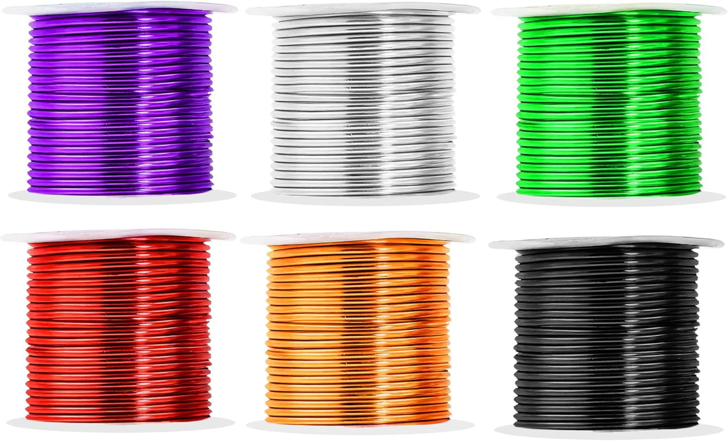 Mandala Crafts 13 Gauge Anodized Aluminum Craft Wire for Jewelry Making - 300 FT Colored Flexible Silver Black Gold Purple Red Kelly Green Wire - Bendable for Bonsai Armature Crafting Sculpting