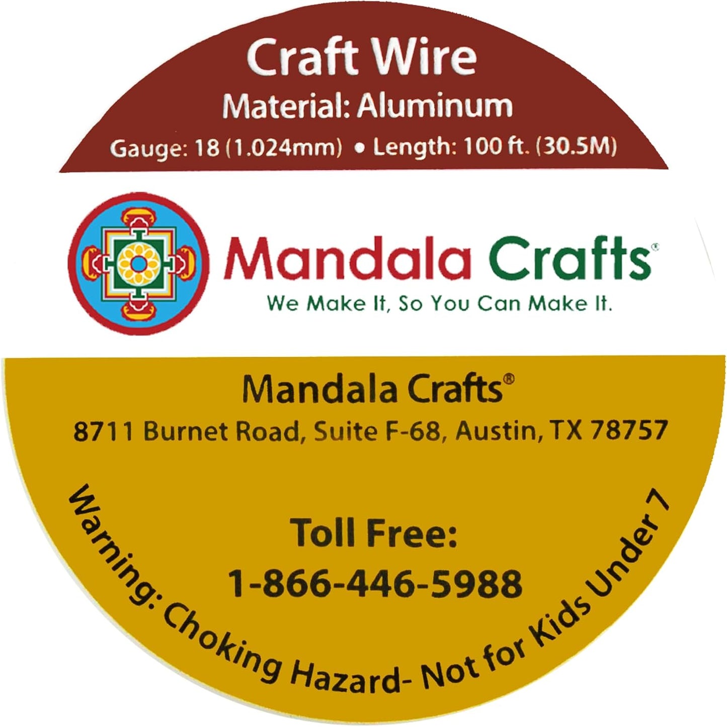 Mandala Crafts 18 Gauge Anodized Aluminum Craft Wire for Jewelry Making - 100 FT Colored Flexible Magenta Wire - Bendable for Bonsai Armature Crafting Sculpting