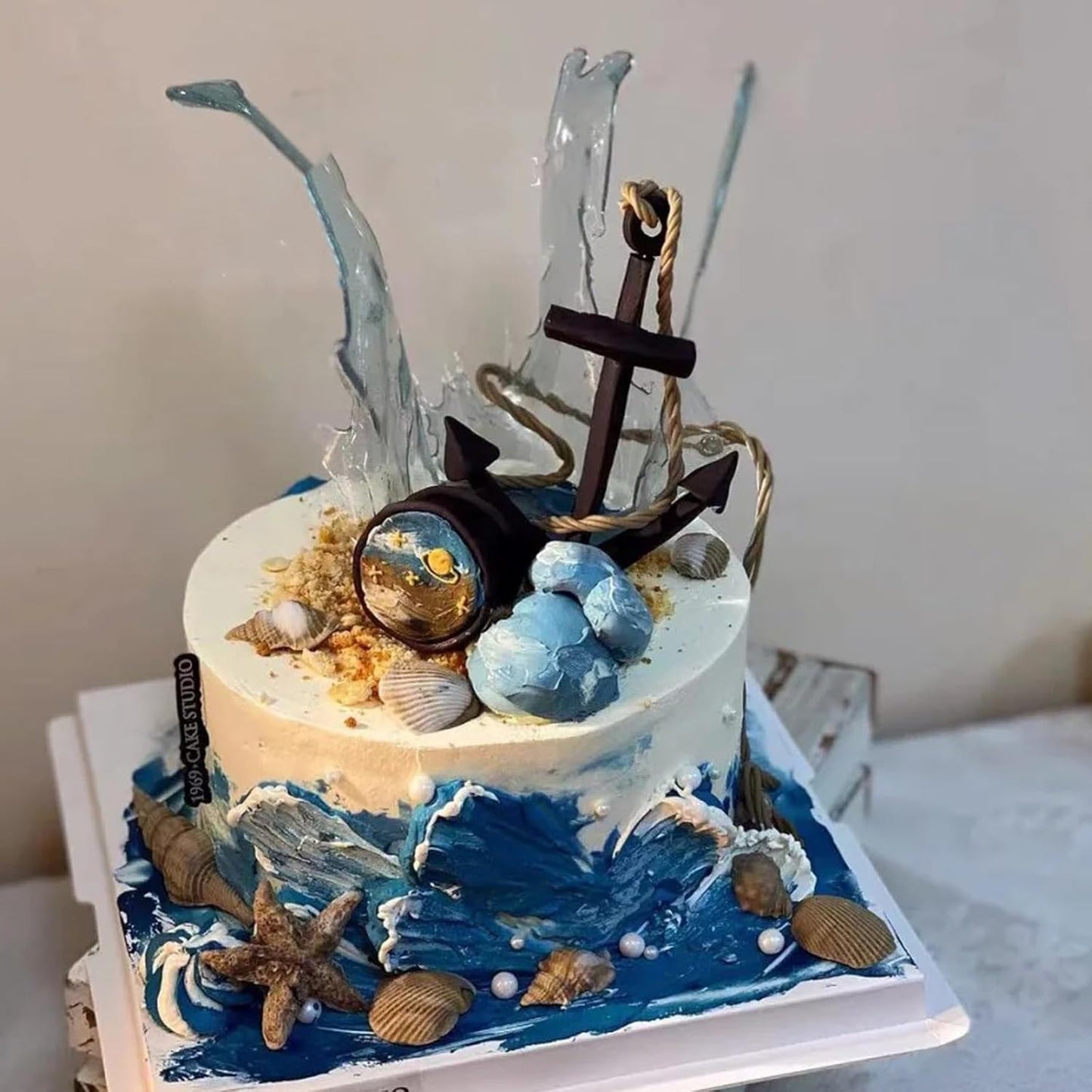 1Pcs Anchor Chocolate Fondant Mold, Food Grade Nautical Anchor Candy Silicone Mold, Suitable for Cupcake Decoration Soft Candy Biscuit Gum Making, Uv Resin Pendant Clay Plaster Modeling