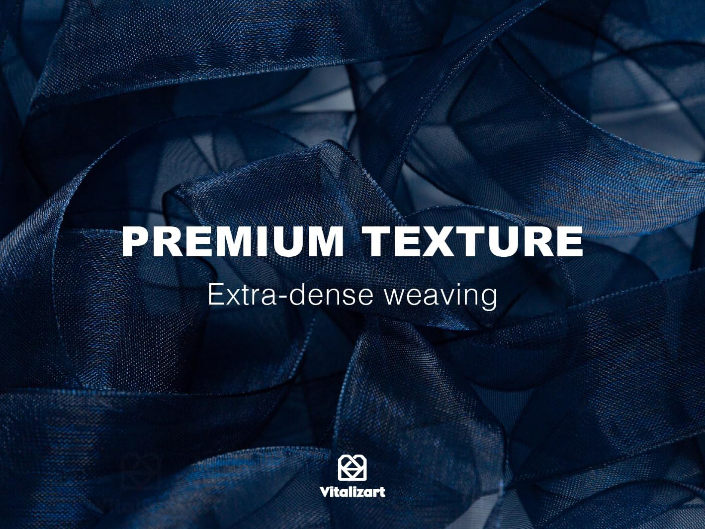 Vitalizart Navy Blue Ribbon Organza Sheer Ribbon 1 inch x 30 Yd in Total Handmade Fabric Ribbons for Gift Wrapping Christmas Tree Crafts Bows Wedding Invitations Wreaths Wrap