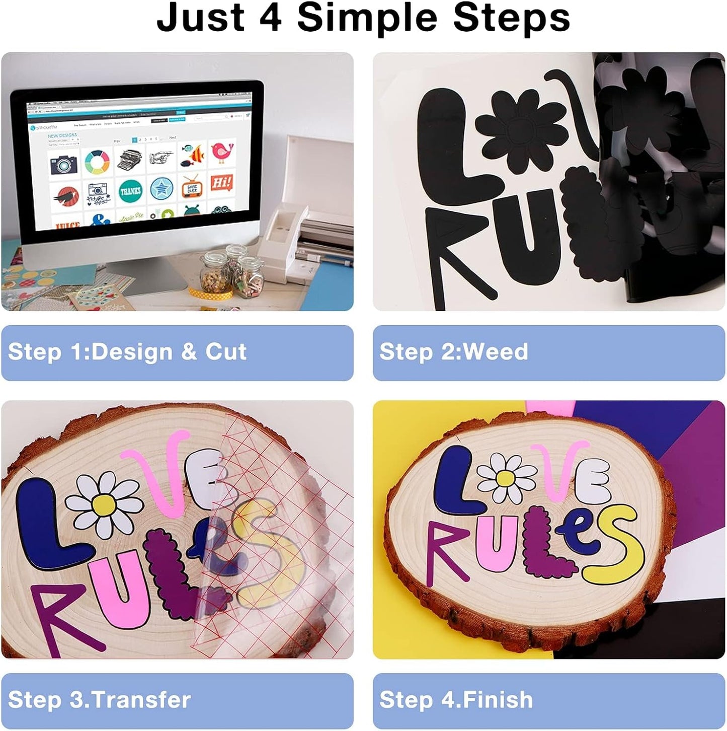 HTVRONT Red Permanent Vinyl - 14 Pack Glossy 12 ” x 12 ” Adhesive Sheets for Craft Projects, Party Decoration, Red Permanent Adhesive Vinyl for All Cutting Machine