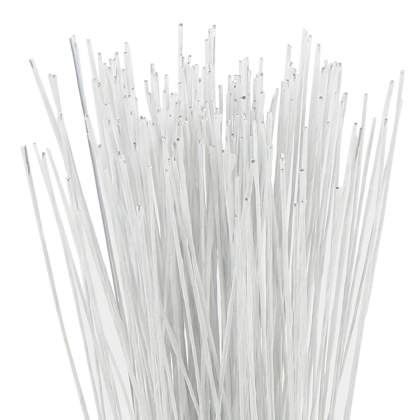 CCINEE 26 Gauge White Floral Wire Stem for Flower Arrangement Craft Supply,16 Inch,200PCS