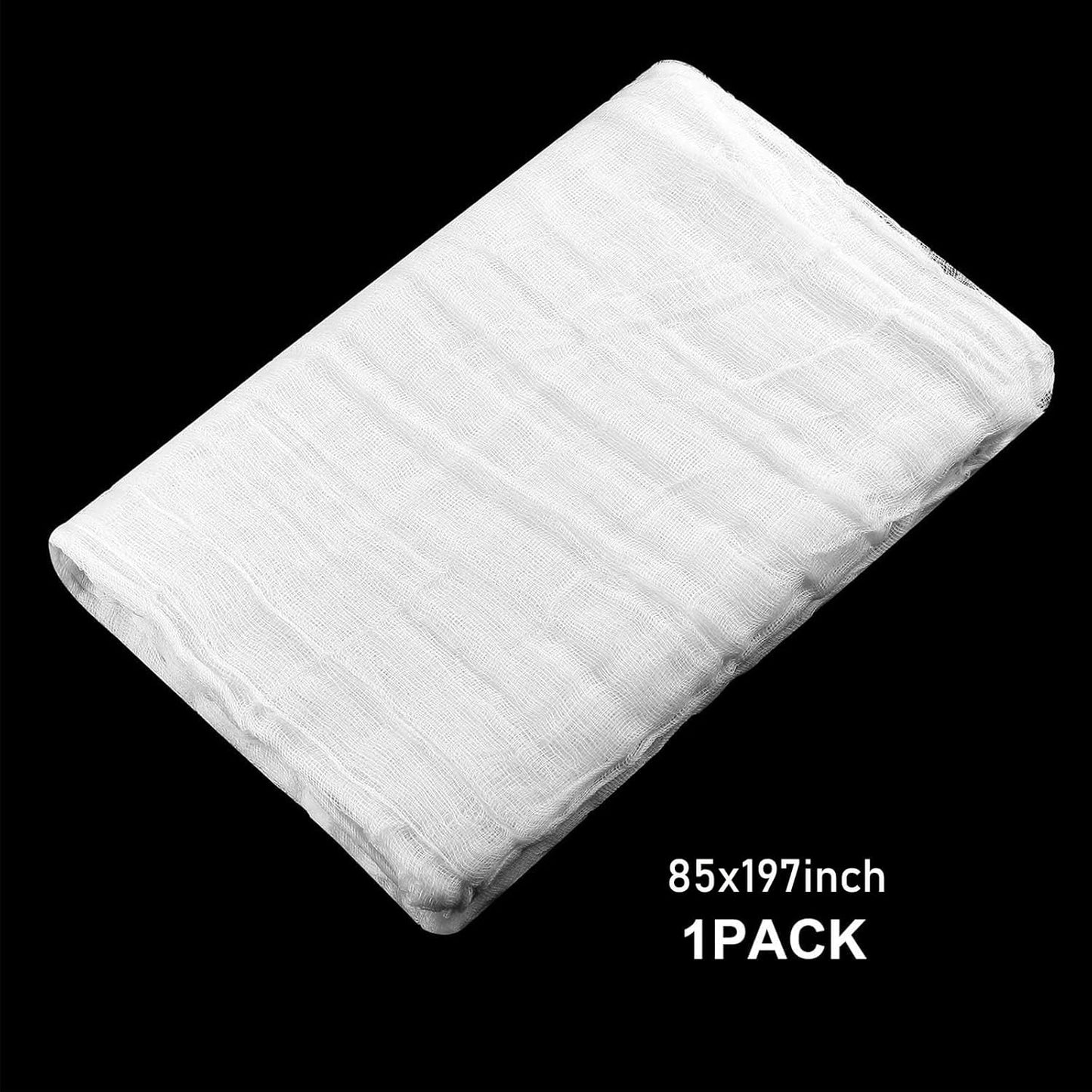Boao Halloween Cheese Cloth 85 x 197 Inch White Cheesecloth Roll for Crafts Large Cotton Muslin Gauze Fabric for Halloween Outdoor & Indoor Spooky Decoration