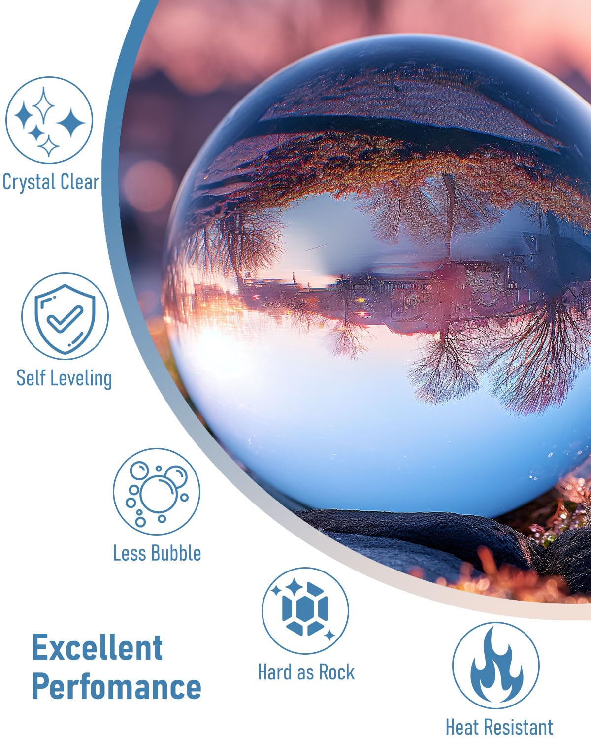 1 Gallon Epoxy Resin Kit with 24 Colors Mica Powder, Gold Foil, Cups & Stick, Crystal Clear Resin Beginner Supplies for Coating Casting Table, Molds, Jewelry Making, DIY Art Craft, 1:1 Ratio