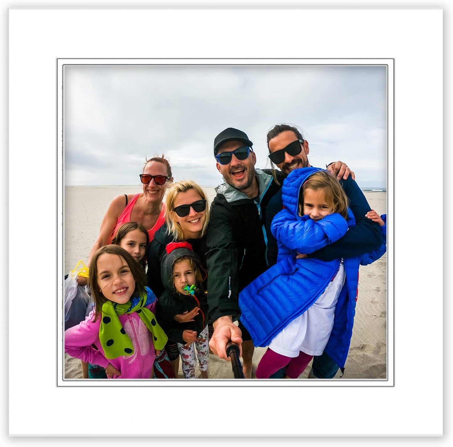 12x12 Mat for 8x8 Photo - Precut White on White Double Mat Picture Matboard for Frames Measuring 12 x 12 Inches - Bevel Cut Matte to Display Art Measuring 8 x 8 Inches - Acid Free ONE MAT