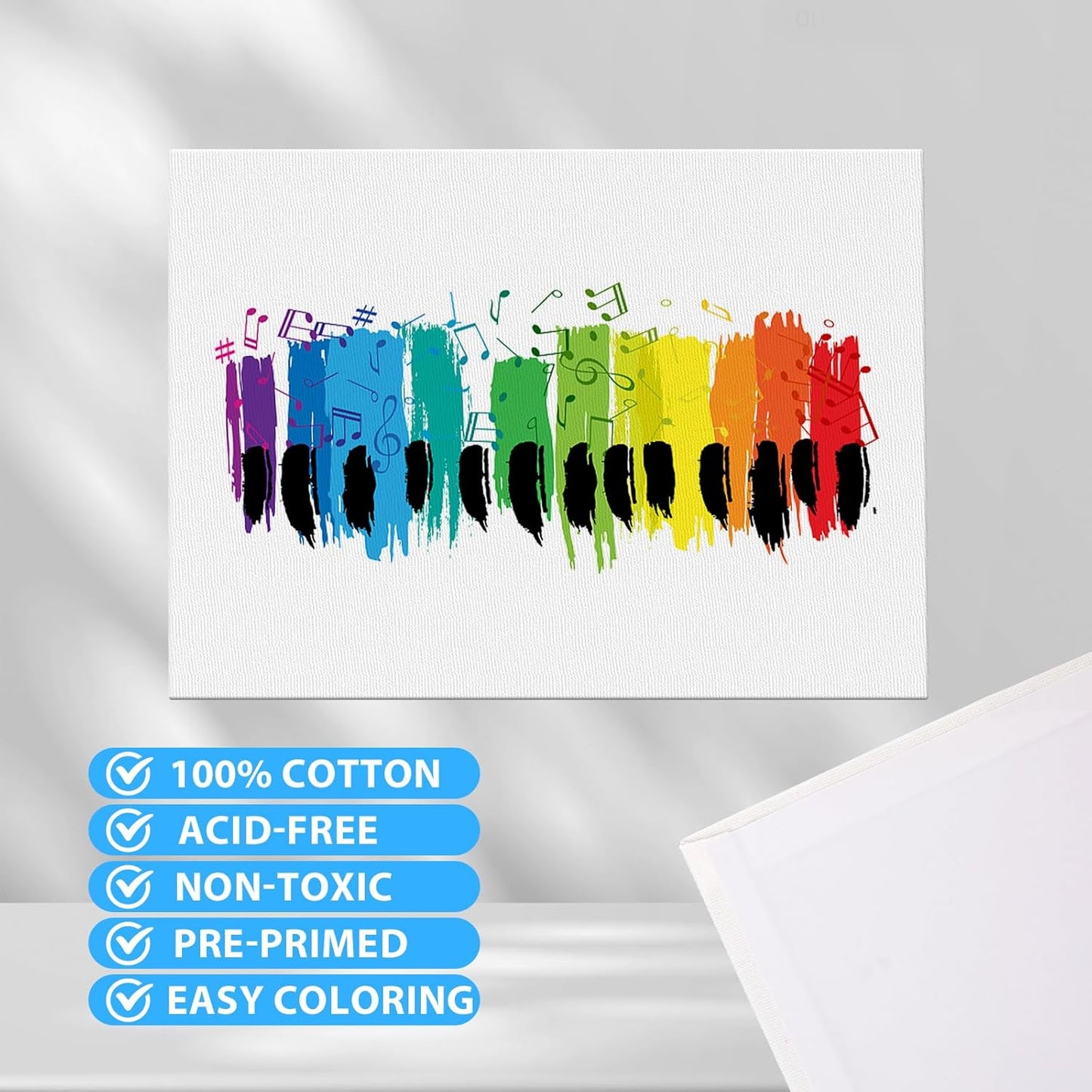 ESRICH Canvas Boards for Painting 12 Pack Canvas for Painting 4x4, 6x6, 8x8 Blank Canvases for Painting-Cotton Primed Painting Canvas Panels for Acrylic, Oil, Gouache & Tempera.