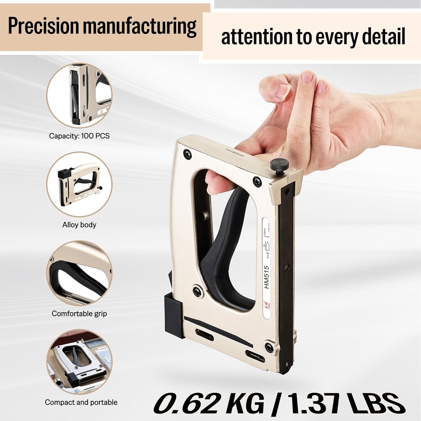 meite Point Driver HM515 Manual Tool with 1000-Count Flexible Point Nails, Picture Framing Tool for DIY Crafts, Frame Point Driver, Picture Frame Stapler/Nailer/Tacker