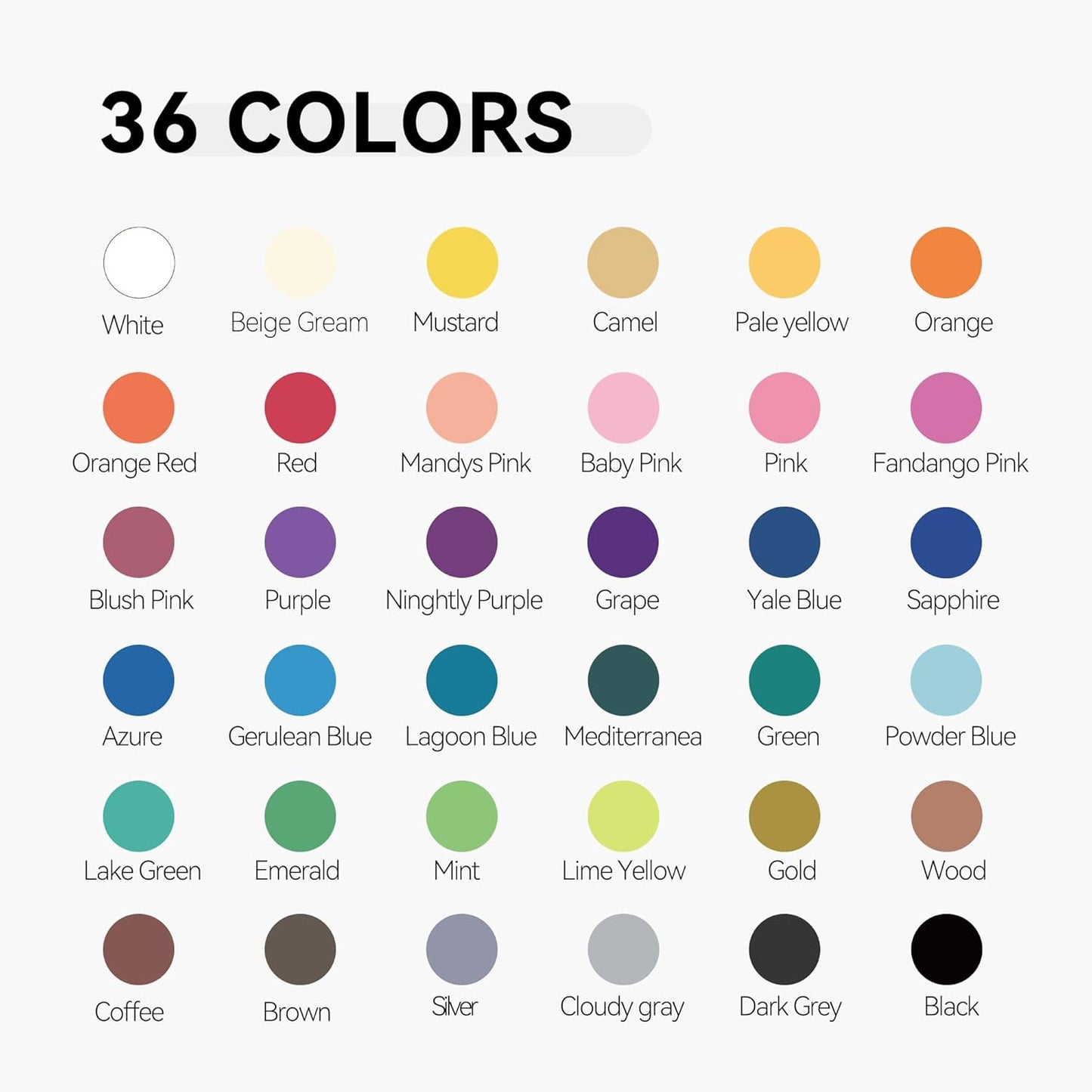 TRANSON 36 Colors Fine and Brush Dual-tip Acrylic Paint Marker Pen Set for Canvas Rock Wood Leather Ceramic DIY Painting