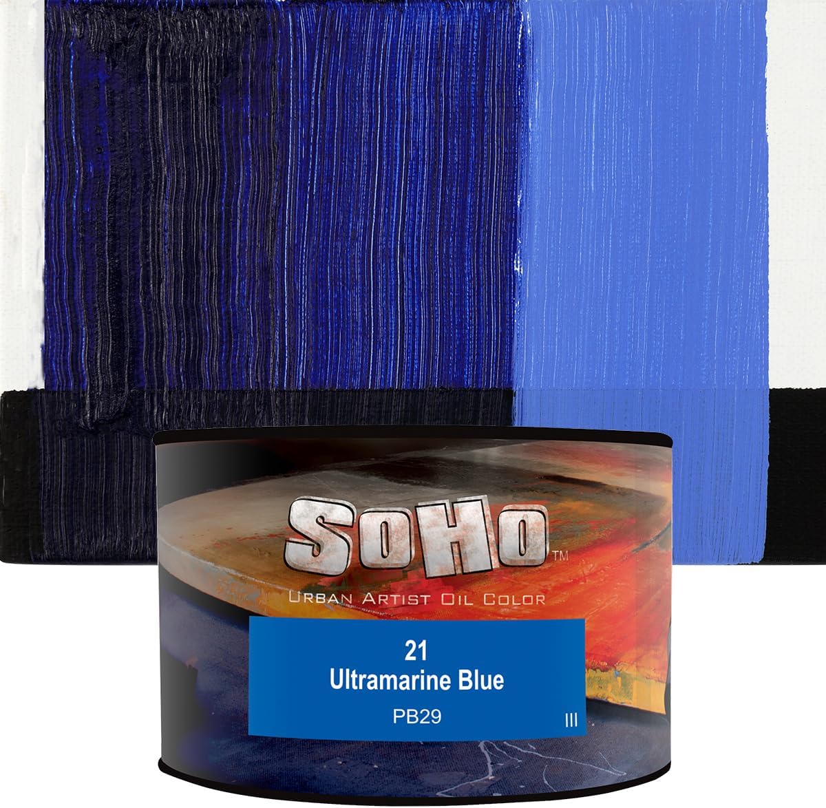Soho Urban Artist Oil Paint - Ultramarine Blue, 430 ml Can - Best Valued Oil Colors for Painting, Excellent Pigment Load